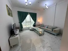 Furnished 1BHK apartment for monthly rent in Ajman - Al Rashidiya - Oasis Towers | Includes bills an