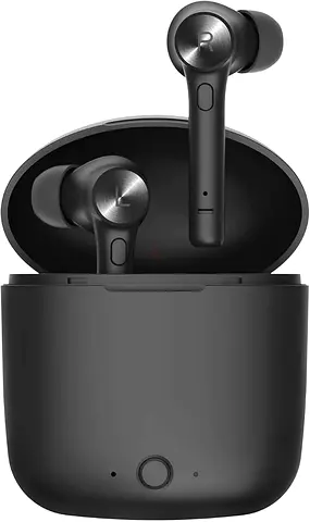 Used True Wireless Earbuds with Charging Case - Black Bluedio hi hurricane