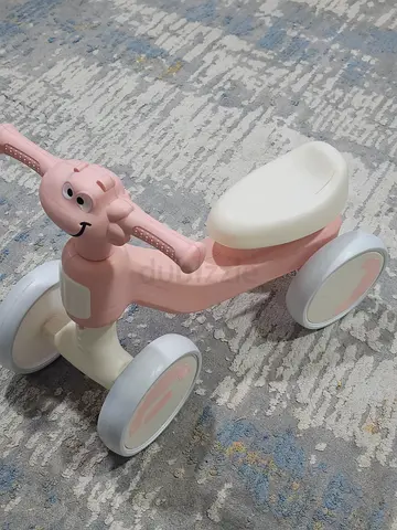 Pink and White Baby Balance Bike Walker