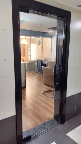 10mm tempered clear glass door with black accessory