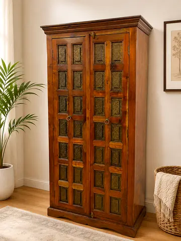 Marina Home Solid Wood Antique Wardrobe