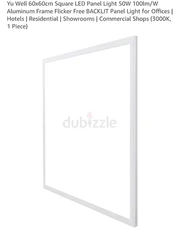 60x60cm LED Backlit Panel Light 50W - 3000K Warm White (Aluminum Frame)