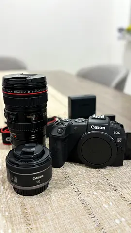 Canon EOS RP mirrorless camera with 50mm and 24-70mm lenses