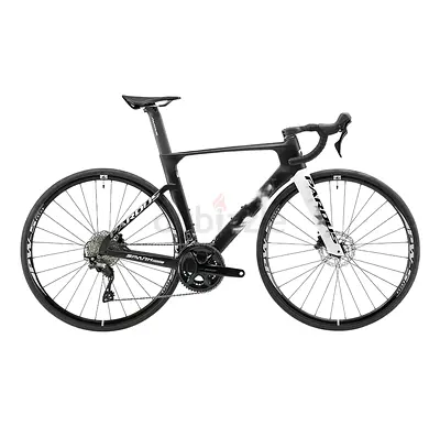 Used carbon road racing bike - aerodynamic frame, disc brakes, 52-54cm