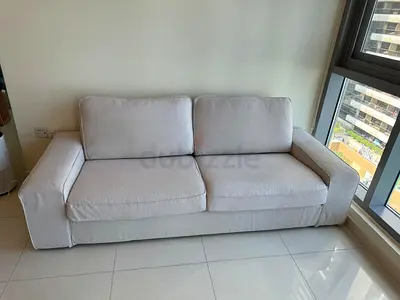 Light grey 3-seater sofa - clean, comfortable, good condition