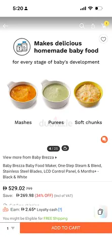 Baby Brezza One-Step Baby Food Maker - Blender & Steamer (Black & White)