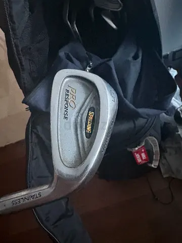 Set of Spalding Pro Response stainless golf irons iron3-9, Sand wedge and pitch included and a 4D