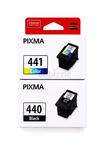 Canon PIXMA 440 Black + 441 Color Ink Cartridges (Genuine) Brand New