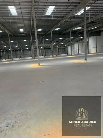 Spacious 55,000 sq. ft. warehouse for annual rent in Umm Al Quwain, 65 KW power, ideal for commercial and industrial activities,