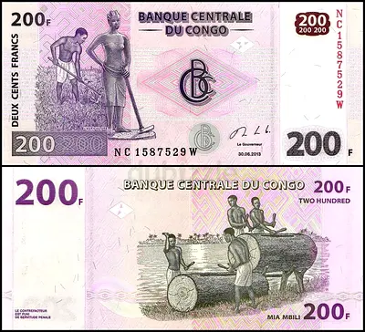 Congo Democratic Republic 200 Francs Banknote, 2013, UNC