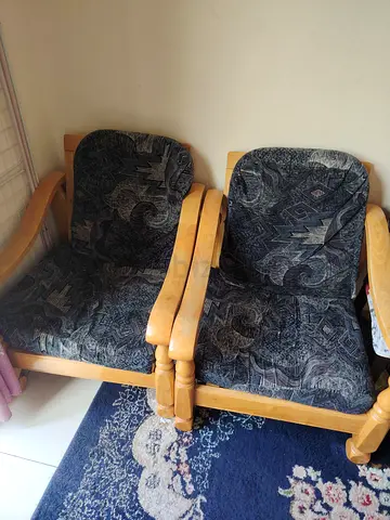 5 seater wodden sofa