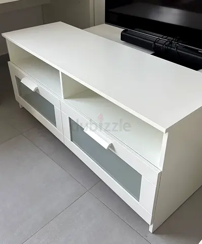 White Tv unit with storage from ikea