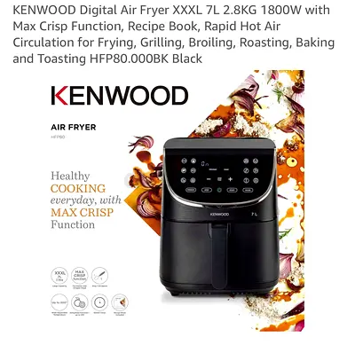 Kenwood Air Fryer + Grill - Excellent Working Condition