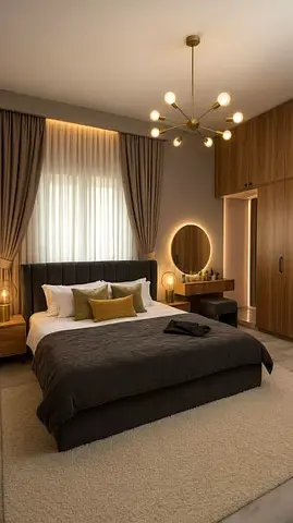 Dark brown color 280*200 king size bed