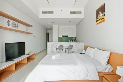 45000 yearly Fully furnished studio with balcony near to kfc