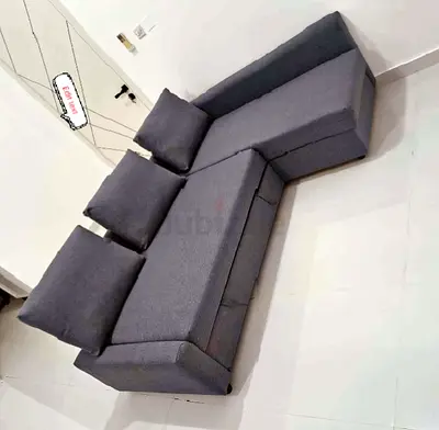 IKEA L Shape Sofa cum bed with big storage and you can fix the storage left or right anyside you wan