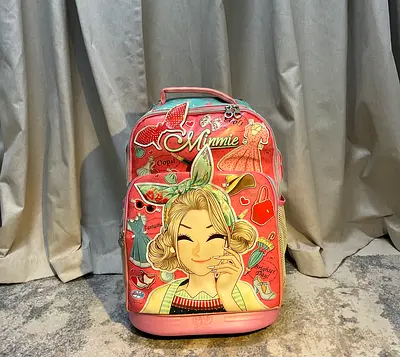 Pink Minnie-themed Kids Backpack (good used condition)