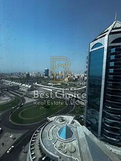 Luxury Office for Annual Rent in Al Majaz 1, Prestigious Tower Complex, Panoramic Water View, 2,367 