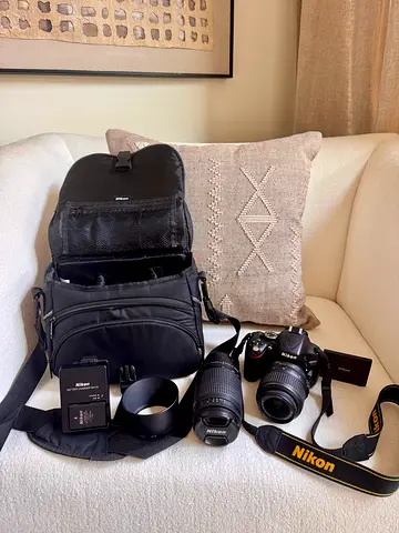 Nikon D5100 Double Zoom Kit Camera + Accessories