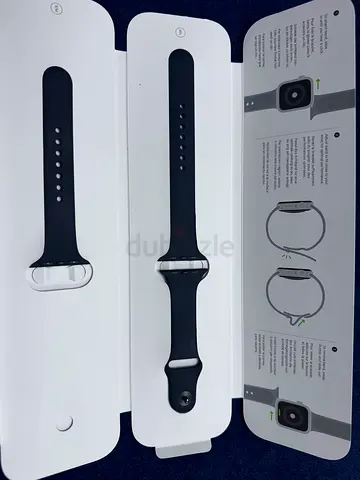 Apple Black silicone watch band/strap 44 MM with adjustable holes, 3 pieces - brand new