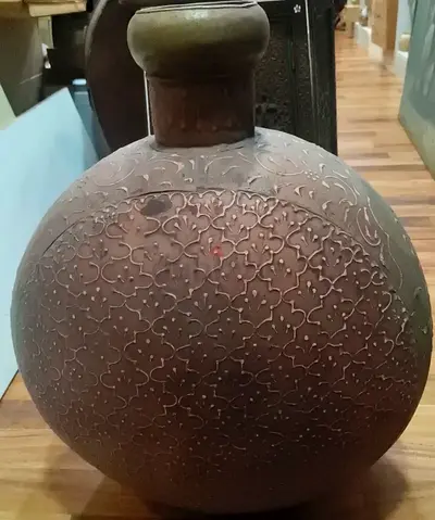 Antique metal decorative vessel-56cm height