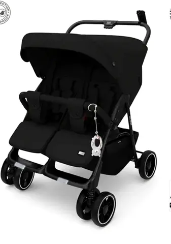 Twin Double Stroller - Lightweight Side-by-Side, Black