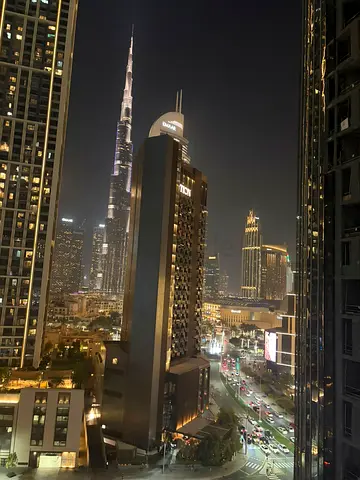 Female partition with Burj Khalifa View
