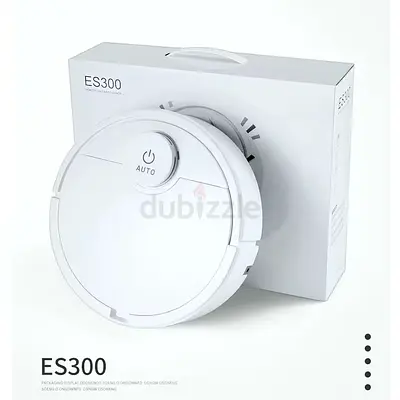 ES300 Robot Vacuum Cleaner - White, New