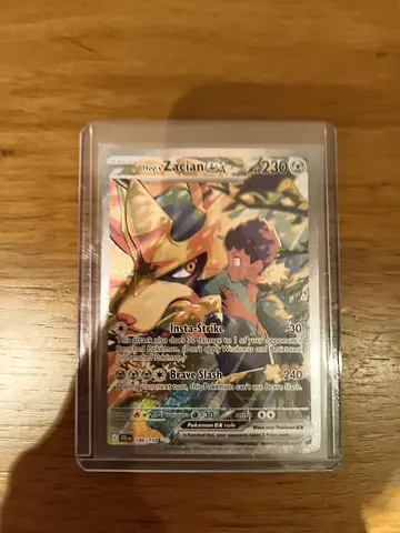 Pokemon TCG Zacian V Full Art Holo Rare Card (Sleeved)