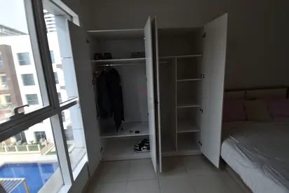 White 4-Door Wardrobe with Shelves and Hanging Rail - Brand New