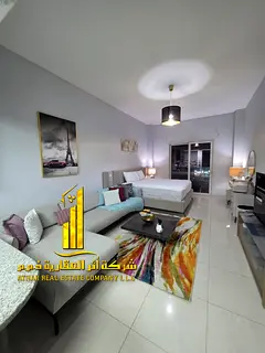 Luxury studio apartment, first occupancy, with a separate kitchen and open balcony. Fully furnished.