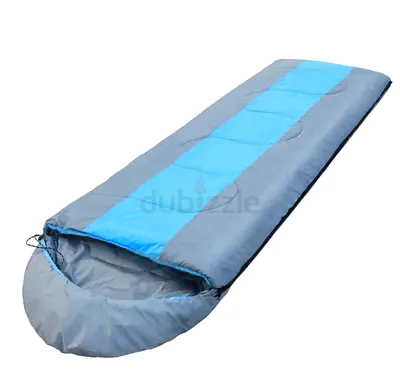 Single Outdoor Sleeping Bag with Drawstring Hood - Lightweight, Portable & Warm 3-Season Envelope Sl