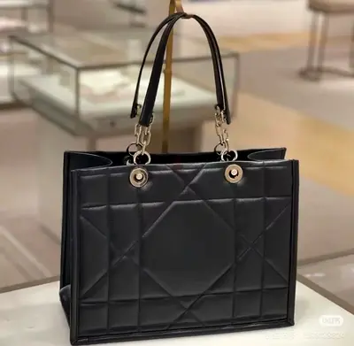 Christian Dior Black Leather Tote