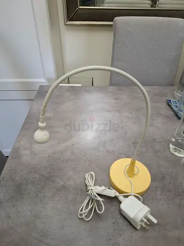 Small Adjustable Gooseneck Desk Lamp - White Base