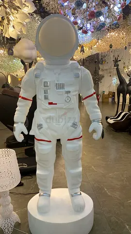 Life-size White Astronaut Statue - Decorative Collectible