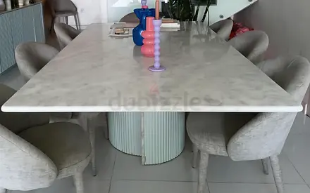 Big Modern Marble Top Dining Table 220×120
