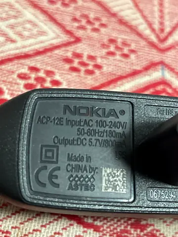 Nokia AC-9E Charger Adapter - Good Working Condition (original)