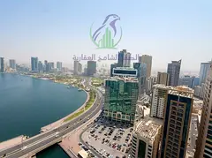 Two Bedroom Apartment for Annual Rent in Al Majaz Three with Sea View parking pool and gym free main