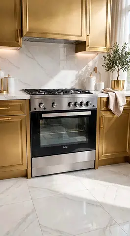 Stainless Steel Freestanding Gas Cooker with Oven - Good Condition
