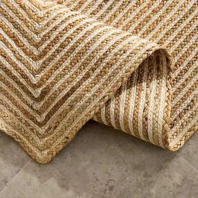 Zara Home Natural Jute Braided Rug. 230 x 160 cm. New. Unused. AED 490 Only! Free Delivery! Hurry!!
