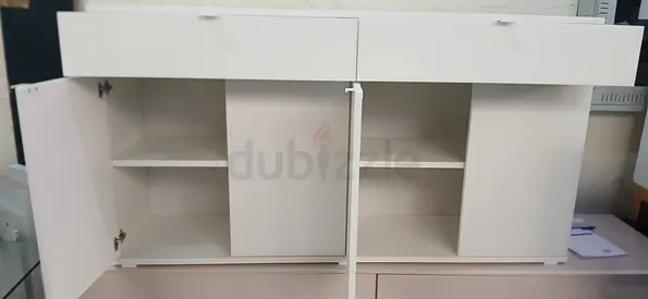 White Wall-Mounted Storage Cabinets with Shelves (Set of 2)