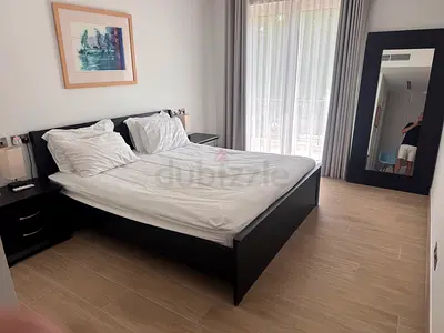 Modern Black Wooden Double Bed Set with Nightstands and floor standing mirror. Bed 180x200.