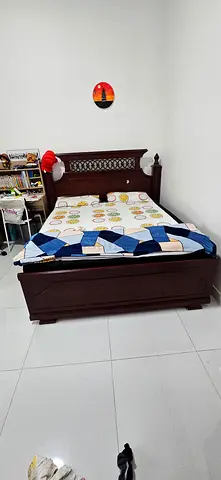 Bed with mattress