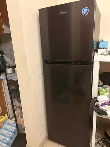 Midea Black Top Freezer Refrigerator - Good Working Condition