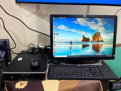 HP PC Slim Desktop with 22" Monitor, Keyboard & Mouse - for sale