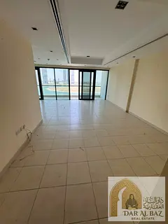 Luxurious 3-bedroom apartment with a living room and maid's room | Direct sea view | Free air condit