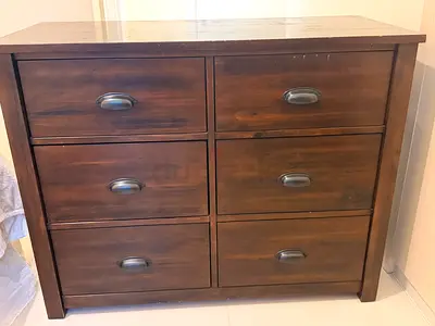Pottery barn Solid Wood 6-Drawer Dresser / Chest - Dark Brown