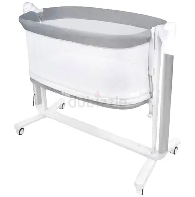 Jill’s  Bedside Sleeper and swing  - White and Grey and Swing