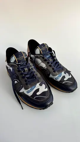 Valentino Garavani Rockrunner Camouflage Denim Sneaker Men’s Size 41