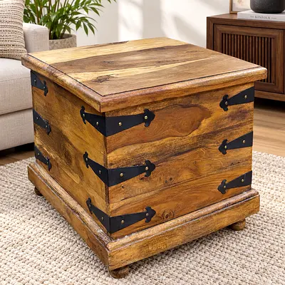 Marina Home Solid Wood Storage Trunk